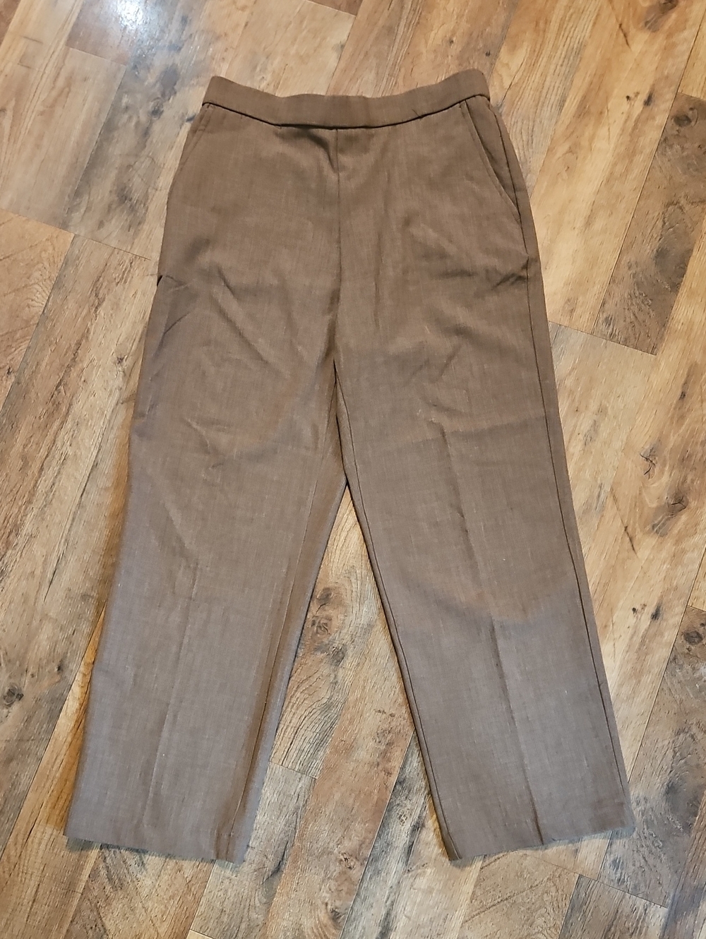 👖Kim Rogers Brown Classic Straight-Leg Dress Pants